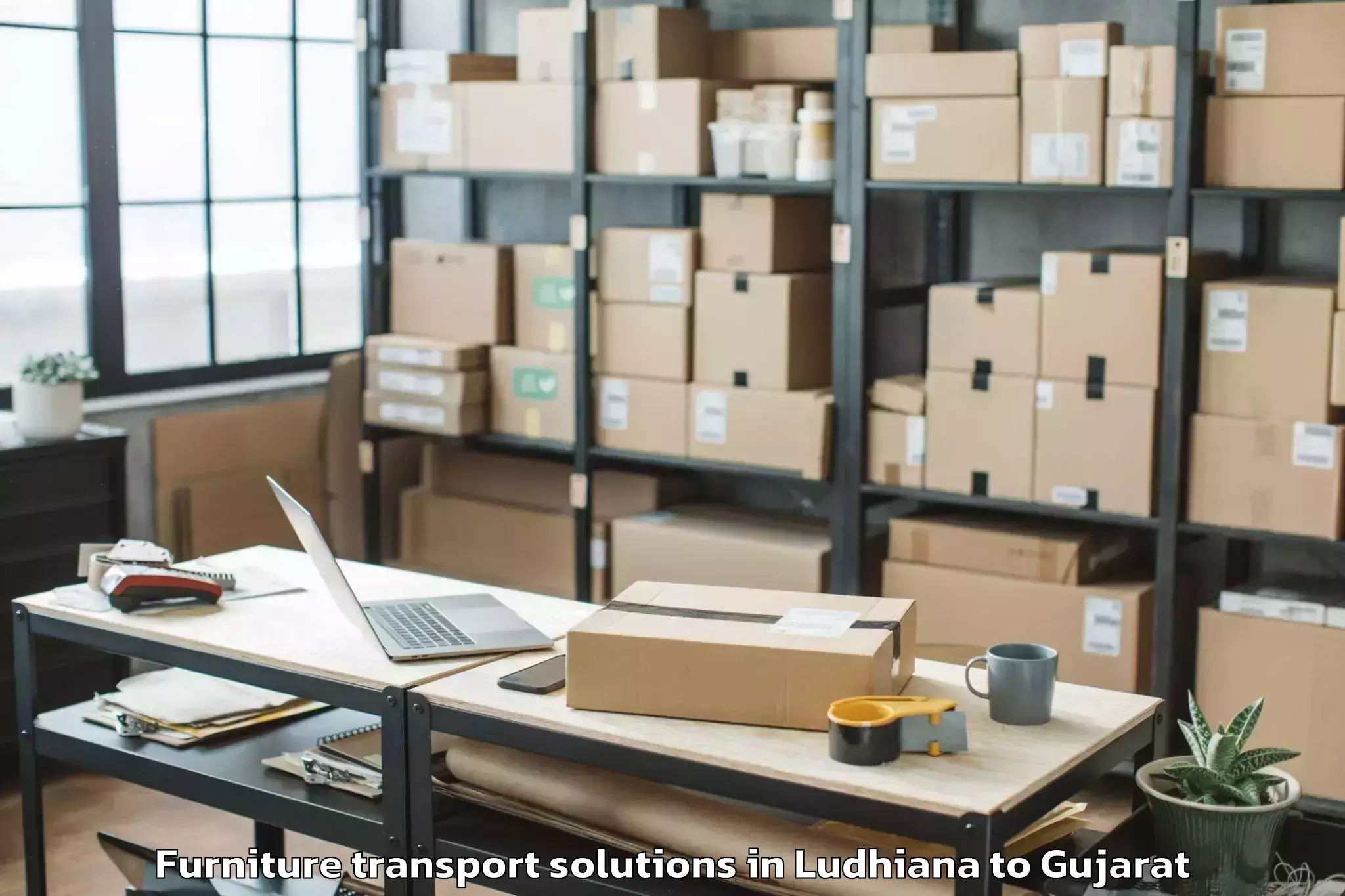 Get Ludhiana to Lunavada Furniture Transport Solutions